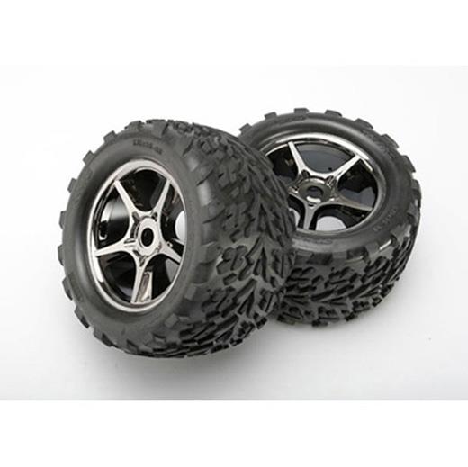 DEKK / FELG GEMINI BLACK CHROME (2) 17MM HEX - TRAXXAS