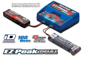 v02_0265A42A7DB0BCD18A4517D097937754.jpg TRAXXAS EZ-PEAK DUAL 8Ah LADER + 2 x 3S-5000mAh-11,1V BATT
