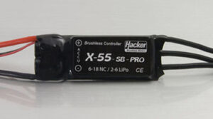 v02_0293889A966C6FDF8AAFD2F0806B5FE5.jpg HACKER X-55-SB PRO BRUSHLESS SPEED CONTROLLER. 55 AMP