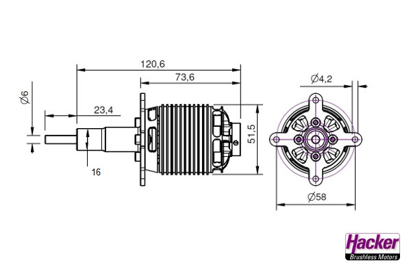 HACKER A50-12L TURNADO V3 KV450 GLIDER - Bilde 3