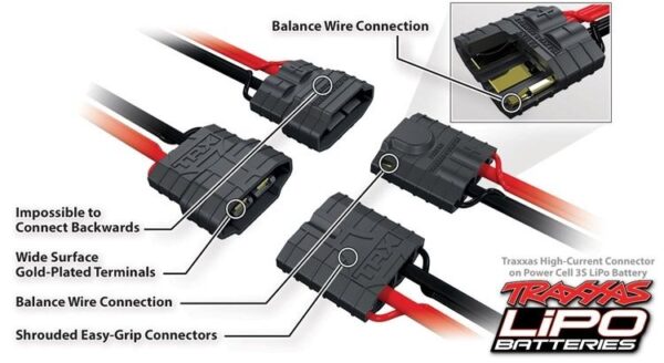 TRAXXAS 11,1V 4000MAH 25C ID-KONTAKT 3S M (Lengde 135MM) - Bilde 2