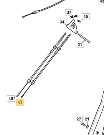 WIRE STIGA SNØFRES ST966 ST976T FREMDRIFT 383320002/0