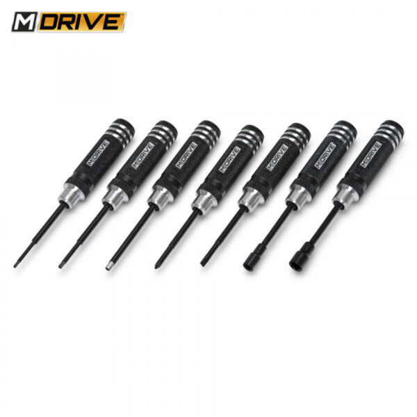 MINI TOOLS SET HEX AND NUT DRIVER + FLAT AND CROSS 7-PIECE M-DRIVE - Bilde 1