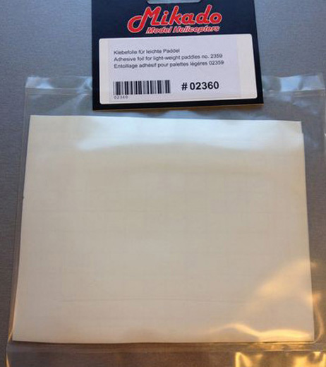ADHESIVE FOIL FOR LIGHT-WEIGHT PADDLES NO. 2359
