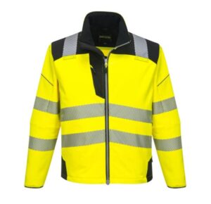 v02_08D304FD23C10994D9CB19E036A03840-1.jpg T402 - PW3 HI-VIS SOFTSHELL JAKKE GUL/SORT - PORTWEST
