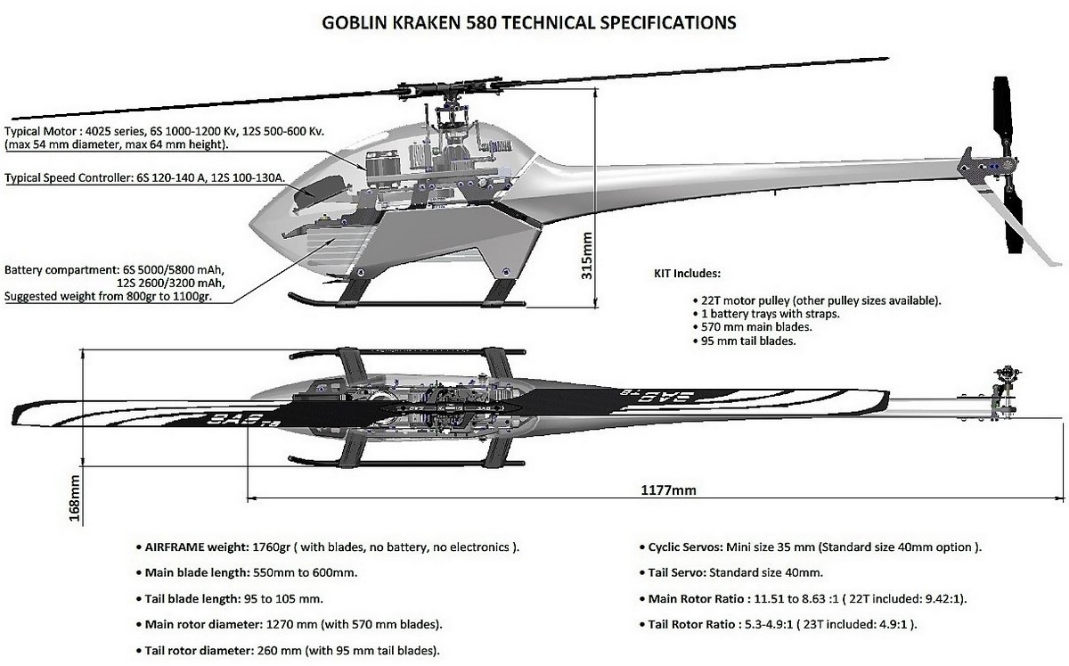 GOBLIN KRAKEN 580 KIT - Bilde 10