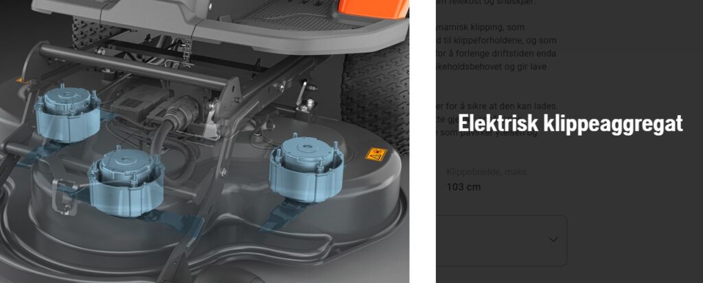 HUSQVARNA R200IX AWD BAT. RIDER INKL.AGREG. 94CM OG LADER