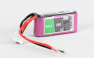 HACKER ECO-X LIPO BATTERI 2S 7,4V 350MAH 25C JST/BEC