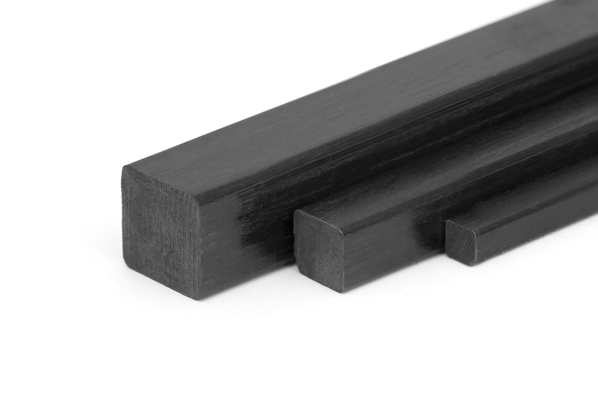 CARBON 4-KANT STANG  8X8X1000MM - Bilde 1