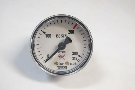 MANOMETER OKSYGEN FLASKETRYKK 0-315 BAR - AGA - Bilde 2