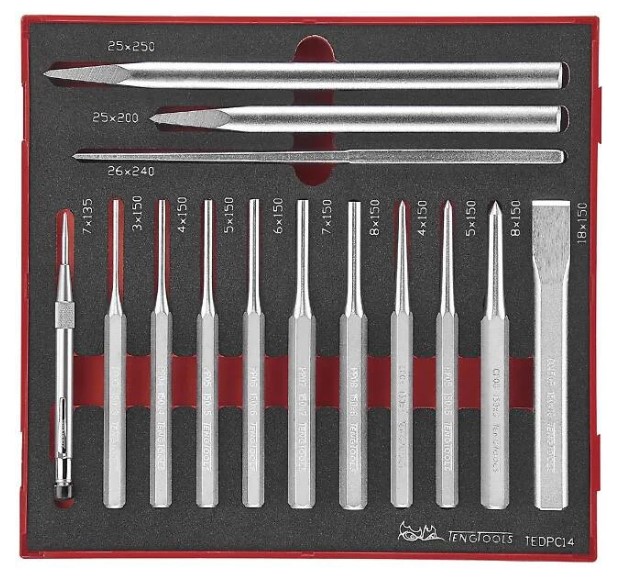 DOR & MEISELSETT EVA - 14 DELER - TEDPC14 - TENG TOOLS