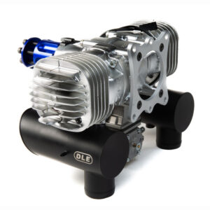 DLE 130CC TWIN BENSINMOTOR MED POTTE OG TENNING