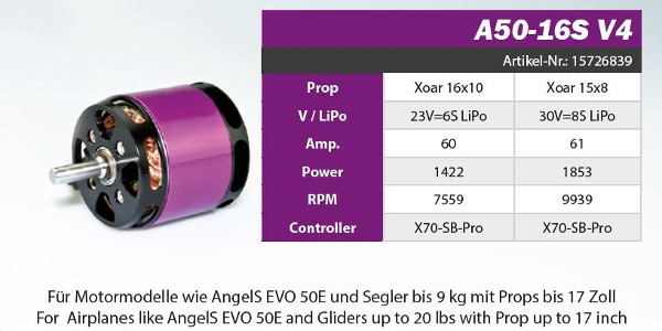 HACKER A50-16S V4 OUTRUNNER MOTOR 15726839 - Bilde 4