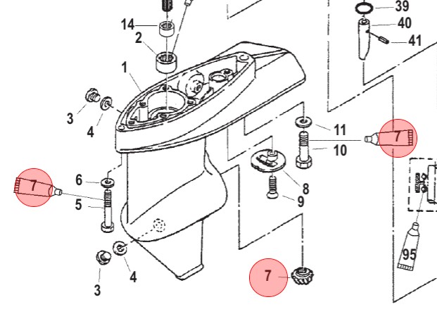 GEAR KIT PROPP.HUS MERCURY 16138