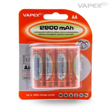 1,2v 2900mAh NIMH OPPLADBARE 4PK