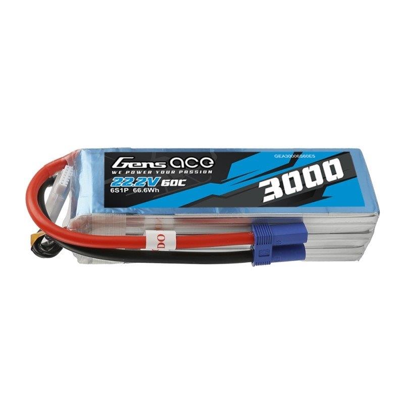 GENS ACE 6S-3000-60C-EC5 PLUGG G-TECH