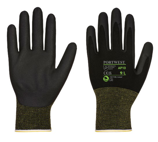 AP10 - NPR15 NITRILE BAMBOO HANSKE - SORT - PORTWEST
