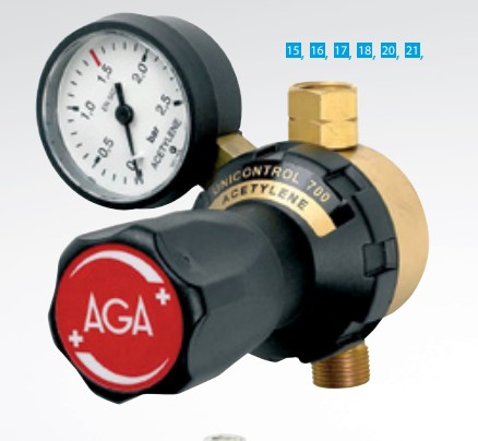 UTTAKSPOST REGULATOR ACETYLEN - UNICONTROL 700 0-1,5 BAR - LINDE