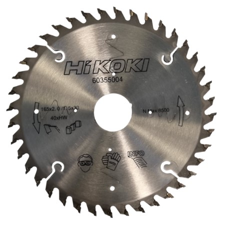 SIRKELSAGBLAD TCT 165X2,0MM 40T 30MM HULL - HIKOKI