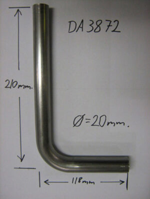 EKSOSRØR 90° Ø20MM T=0,5MM RUSTFRITT