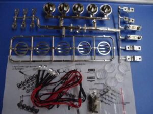 ROOF MOUNT LIGHT SET 5 LED CHROME