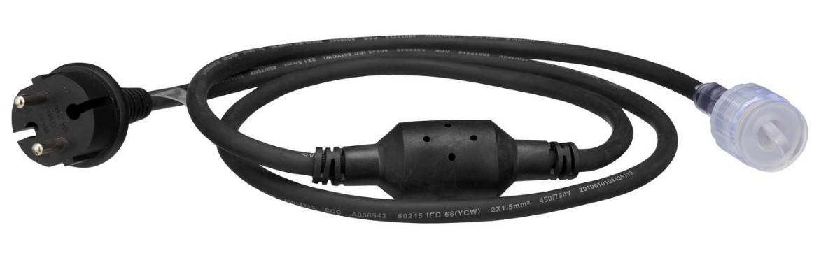 STRØMKABEL MED PLUG IN 1,5 M SUNLIT MARELD - Bilde 1