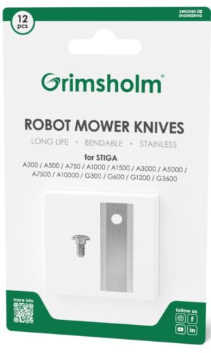 KNIVER ROBOT STIGA A & B 12STK M/SKRUER GRIMSHOLM
