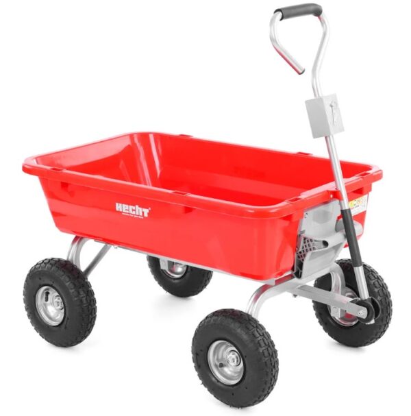 HAGEVOGN HECHT MAX.150KG 4-HJUL. M/SVING. OG TIPP, PLAST - Bilde 1