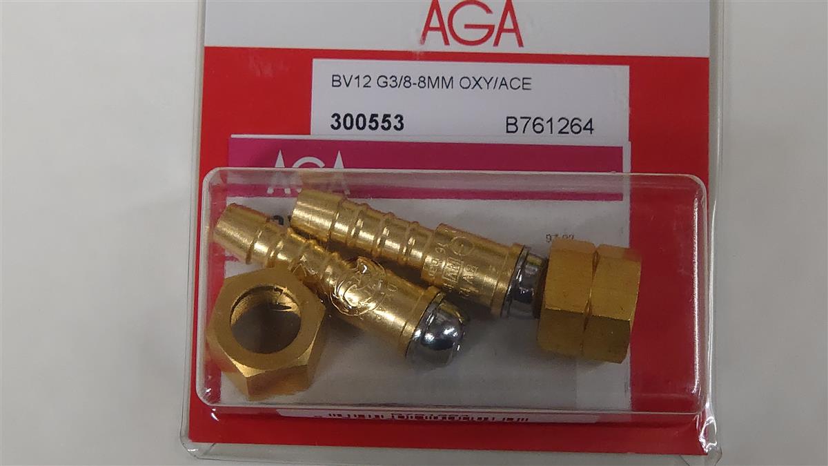 RETURSPERREVENTIL BV12, 1+1, 8,0MM, X21 - AGA - Bilde 1