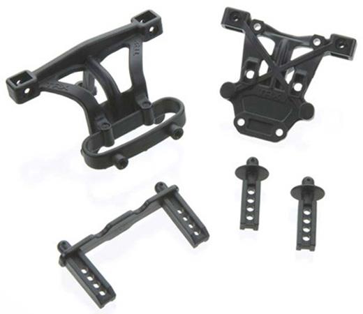 BODY MOUNTS/POSTS FRONT & REAR 1/16 E-REVO/SLASH - TRAXXAS