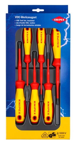 SKRUTREKKERSETTt VDE 6-DELER SLANK - KNIPEX