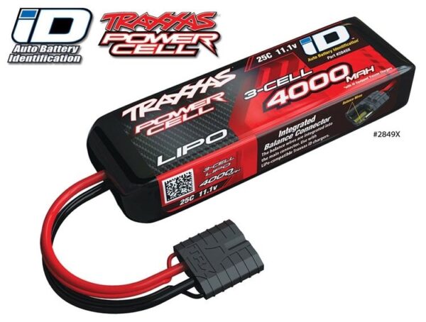 TRAXXAS 11,1V 4000MAH 25C ID-KONTAKT 3S M (Lengde 135MM) - Bilde 1