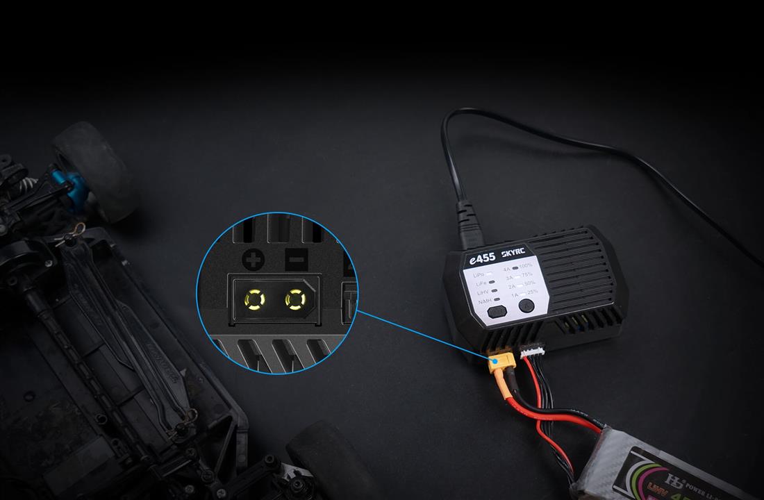 SKYRC E455 LIPO/LIFE/NIMH LADER 2-4S 50W 220V - Bilde 5
