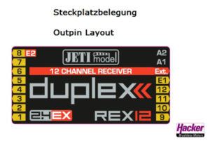 JETI DUPLEX REX 12 EPC MOTTAKER 2.4EX