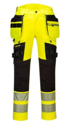 DX442 - DX4 HI-VIS HÅNDTVERKSBUKSE GUL/SORT - PORTWEST