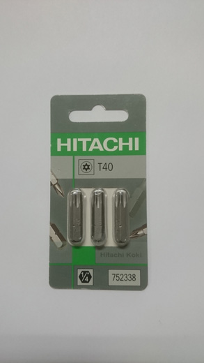 v02_310EF14B7192E5E47C2A040D06363175.jpg BITS 1/4" TORX T40 M/HULL 25MM 3PK - HITACHI