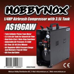 v02_33A3A731CB4A89CB412C4AFDBBC06384.jpg AIRBRUSH COMPRESSOR 1/4HP W/3.5L TANK (0-6BAR)