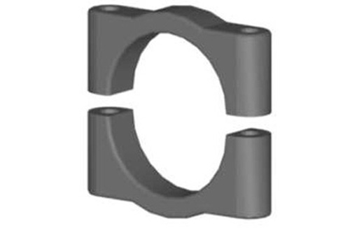 CLAMPS FOR CARBON TAILROTOR CASE, 20MM DIAM.