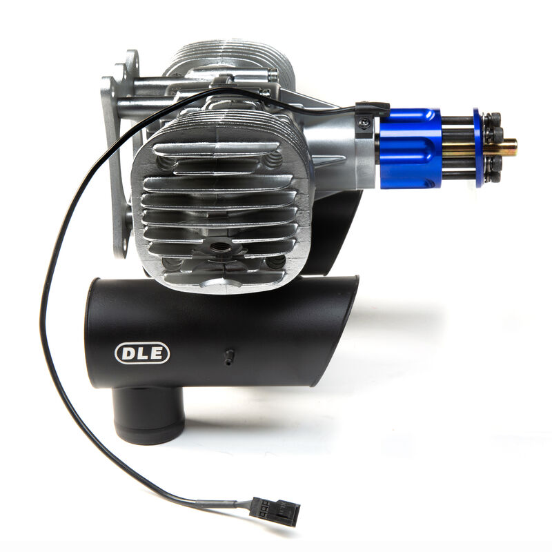 DLE 130CC TWIN BENSINMOTOR MED POTTE OG TENNING