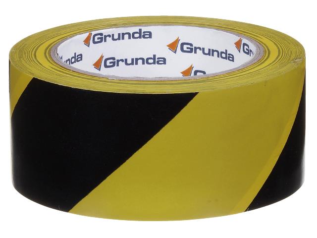 VARSELTAPE GUL/SVART 50MMX33M