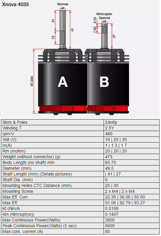 XNOVA 4035-480 SHAFT A - Bilde 2