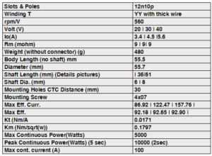XNOVA XTS 4525-560KV - SHAFT A