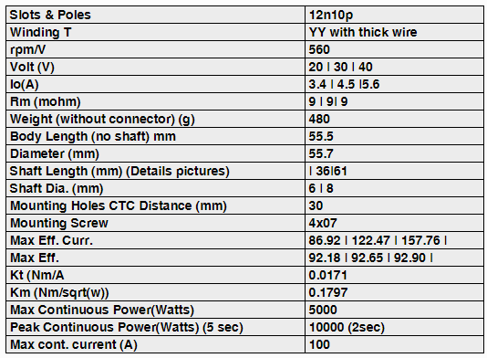 XNOVA XTS 4525-560KV - SHAFT A - Bilde 2