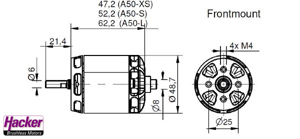HACKER A50-16S V4 OUTRUNNER MOTOR 15726839 - Bilde 2