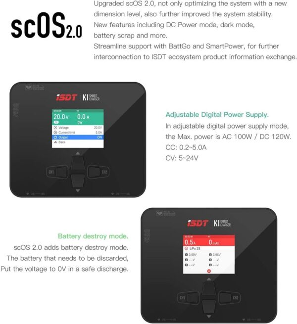 ISDT K1 12/220V 6S 10A SMART CHARGER - Bilde 6