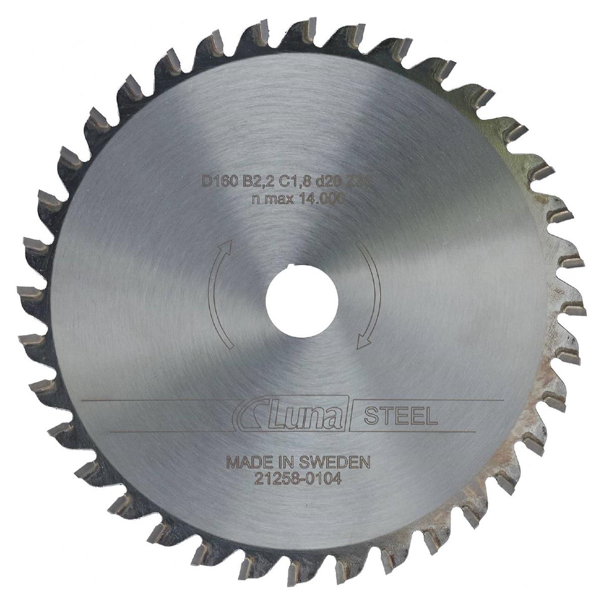 SIRKELSAGBLAD HM (FOR METALL) 160X20 Z36 - LUNA - Bilde 1
