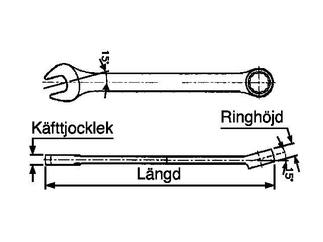 KOMBINASJONSNØKKEL 13MM - TENG TOOLS 600513