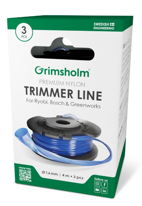 TRIMMERSPOLE FOR RYOBI, BOSCH, STIGA 3 STK 1,6MM GRIMSHOLM - Bilde 1