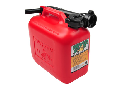 BENSINKANNE 20L RØD M/HELLTUT OG AUTOSTOPP