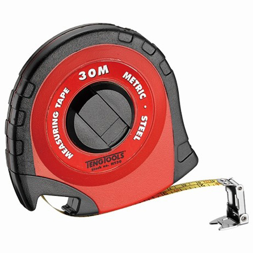 MÅLEBÅND I KAPPE STÅL 10M - TENG TOOLS MT10